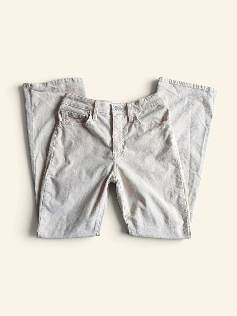 Levi's Cream Corduroy 725 High Rise Bootcut Pants Y2K Western Size 27